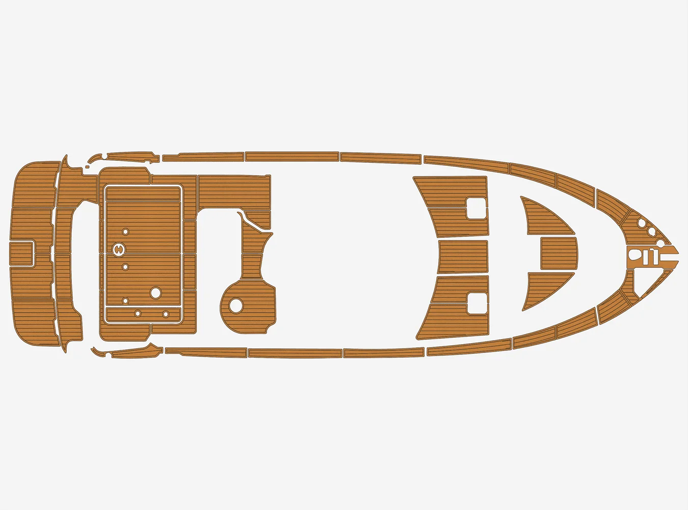 Anti-Skid EVA Faux Teak Self-Adhesive 6mm Boat Decking Pad for 1998-1999 Sea Ray 400  Sundancer Cockpit Durable Marine Flooring