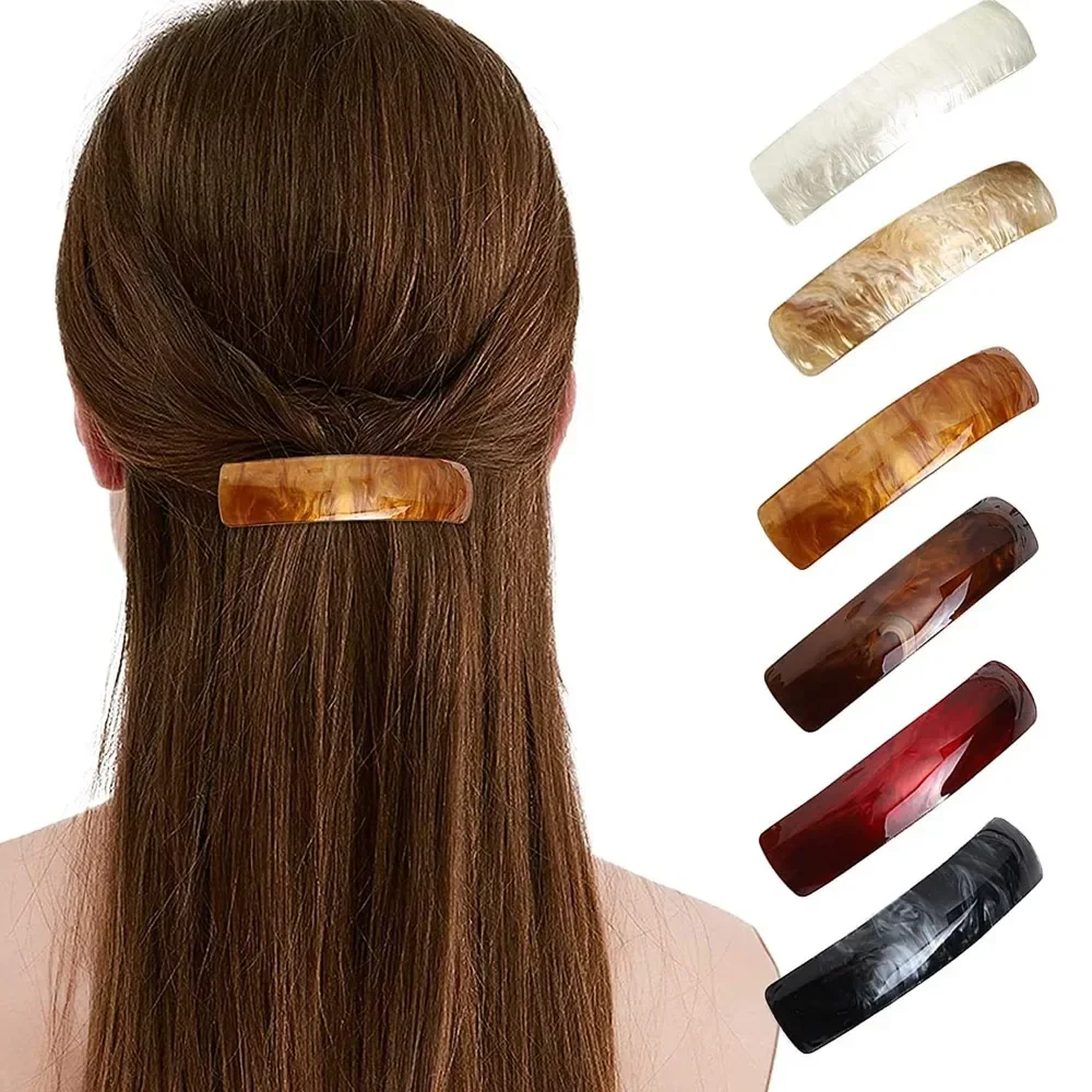 6PCS Beautiful Barrettes for Women Fashion Acrylic Half Tied Ponytail Hair Clips Woman Hair Accessories