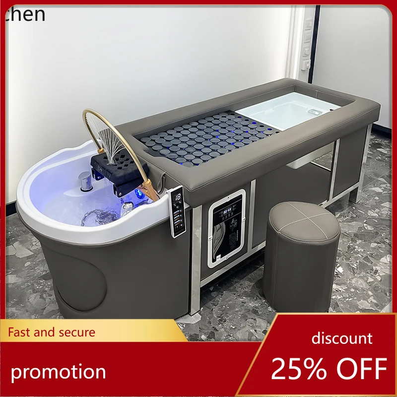 

CZ water circulation shampoo bed foot therapy beauty salon special fumigation bed hair salon flush bed