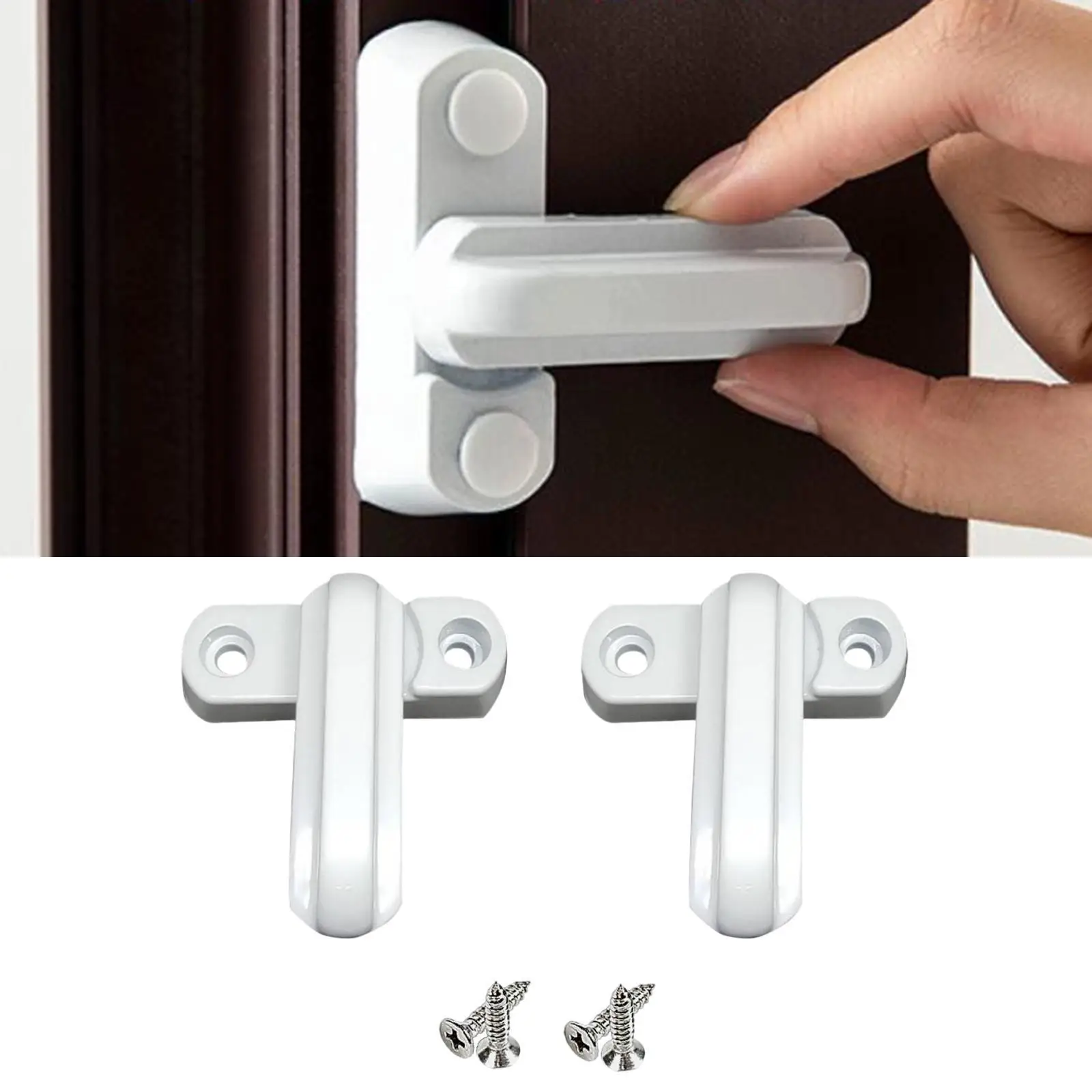 2 Pieces Window Latch Locks Security Locks Window Restrictors