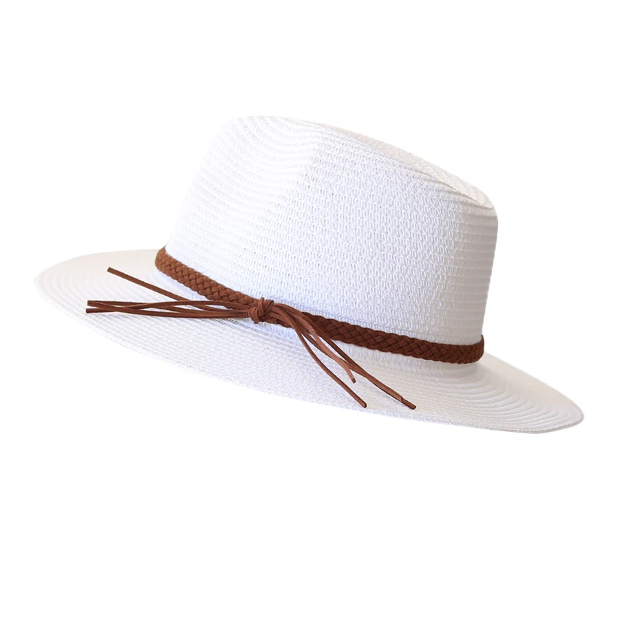 Damen Herren Strohhut mit breiter Krempe, Fedora, Sommer, Strand, UV-Schutz, Sonnenhut, UPF-Strohhut für Damen – Detail 15