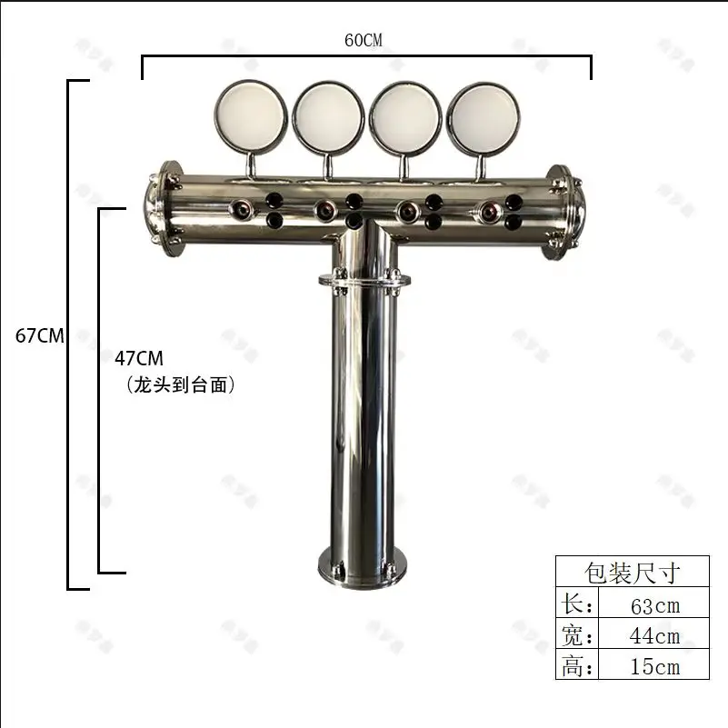 Bronze plated draft beer tower with2 3 4 taps for bar beer system beverage dispenser