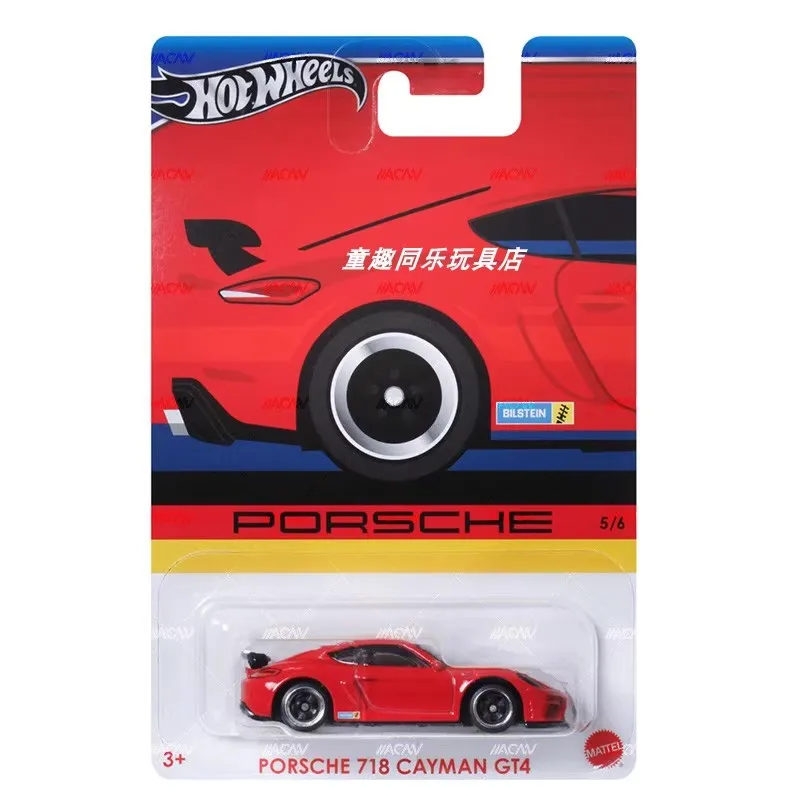 Popular Hot Wheels Car Model Silver Elevation Porsche Series Alloy Sports Collectible Car Model Room Ornament Birthday Toys