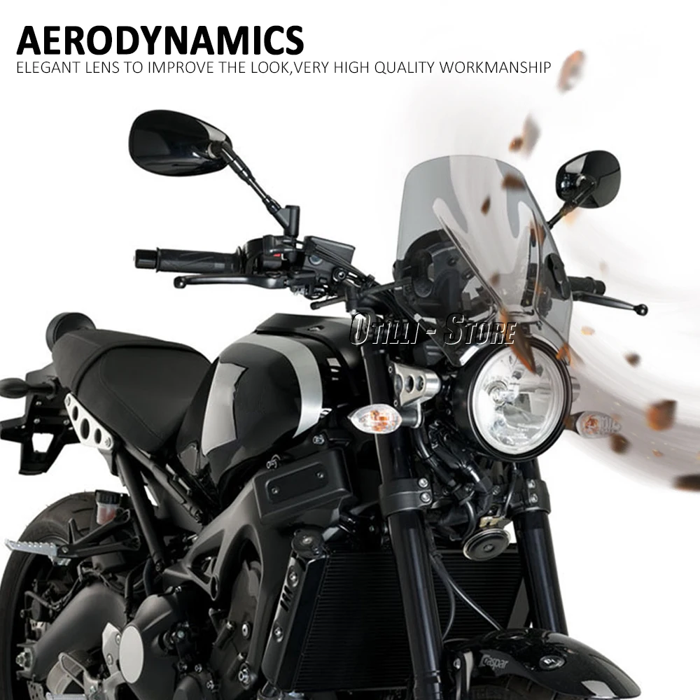 Acessórios para motocicleta, defletor de para-brisa com suporte para yamaha xsr 900 xsr 700 xsr900 xsr900 xsr700 xsr700 2016-