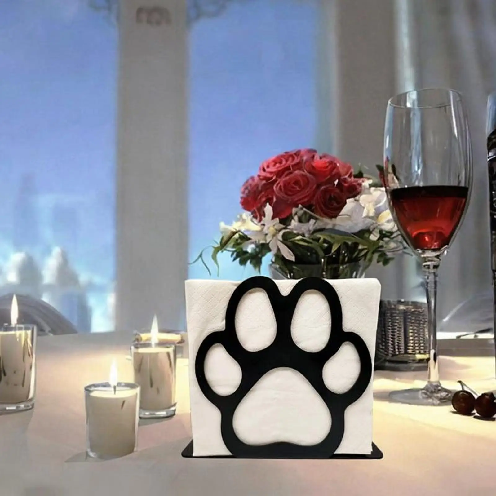 Animal Shape Napkin Holder Iron Art Paper Towel Stand Modern Tissue Rack for Home Kitchen or Office Table