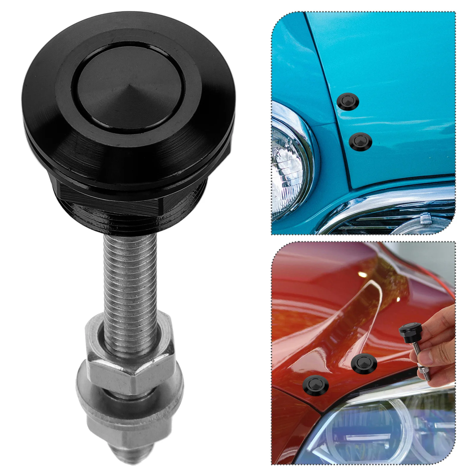 

Automotive Hood Pin Quick Release Bumper Fastener Easy Install Stable Performance Car Enthusiasts Favorite Hood Pin