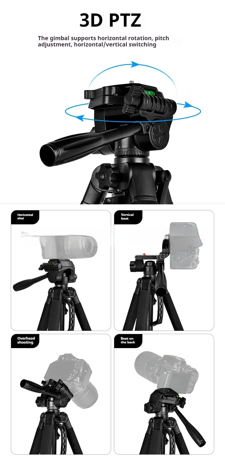 F550 Phone Holder Professional Tripod Phone Stand Multi-function Mobile Stand Holder Suitable for Travel Record Shooting