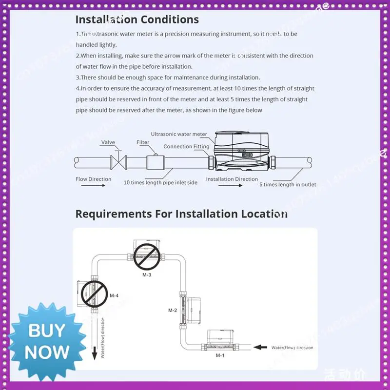 Medidor de agua ultrasónico Ltem Tuya Zigbee DN20 con válvula pantalla LCD cantidad de agua medidor de consumo de flujo IP68 impermeable