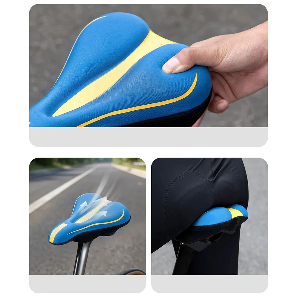 Silicone Bicycle Seat Cover Thickened Sponge Anti Slip Ventilation Hollow Groove For Mountain Road Bike Cycling Accessories view 4