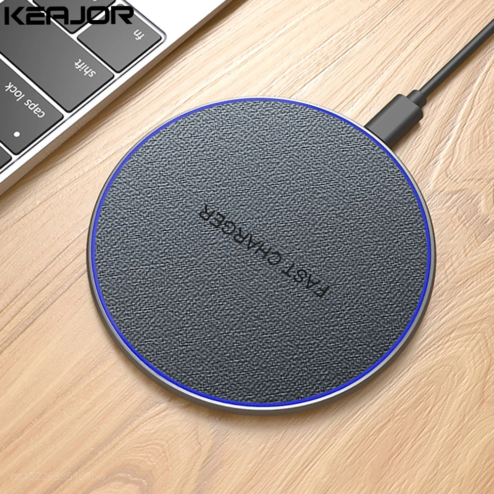 Wireless Charger Pad Ultra-Thin Fast Wireless Induction Charging Station for iPhone 17 16 15 Pro Max Samsung Galaxy S25 S24 S23