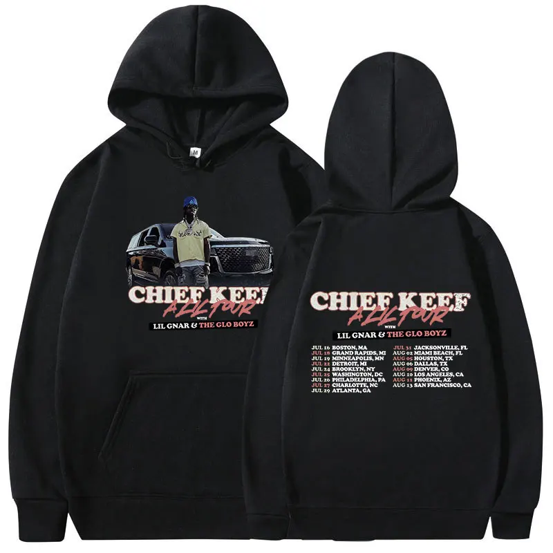 

Rapper Chief Keef A Lil 2024 Tour Concert Hoodie Men Fashion Hip Hop Oversized Sweatshirt Casual Long Sleeve Pullover Streetwear