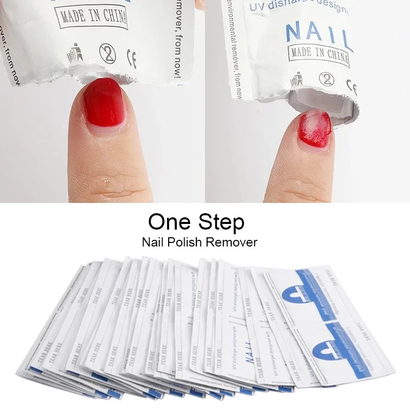 100 pz unghie usa e getta Gel Nail Polish Remover unghie Gel Nail Polish Remover salviette Nail Nail Remover Tool sgrassatore