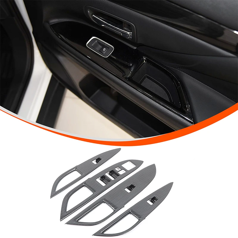 

Gear Shift Cover Trim Sticker Door Handle Frame Decoration A-Pillar Tweeter Cover Trim Kit For Mitsubishi Outlander 2013-2021