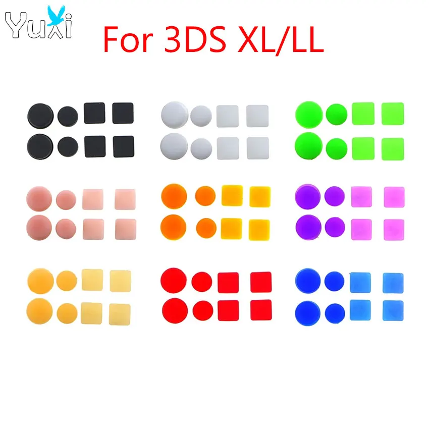 YuXi 1 Set For 3DSXL/3DSLL Front Back Housing Shell Screw Rubber Feet Cover For 3DS XL LL Console Dust Plug Cover
