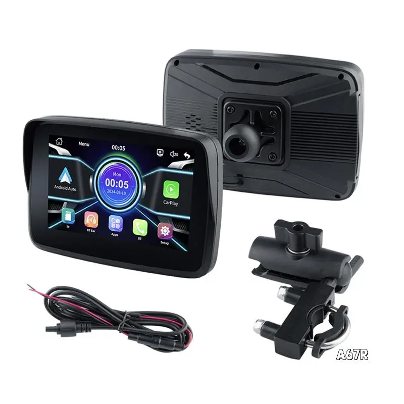 

Экран приборной панели мотоцикла, 5-дюймовый беспроводной Carplay Moto, портативная цифровая навигация для Android