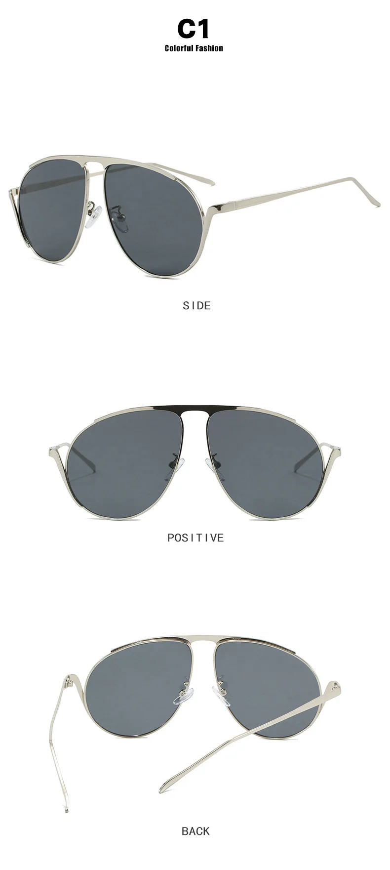 Neue Retro Hohe Qualität Runde Sonnenbrille Für Frauen Männer Mode Weibliche Luxus Übergroßen Sonnenbrille Shades UV400 Brillen – Detail 6
