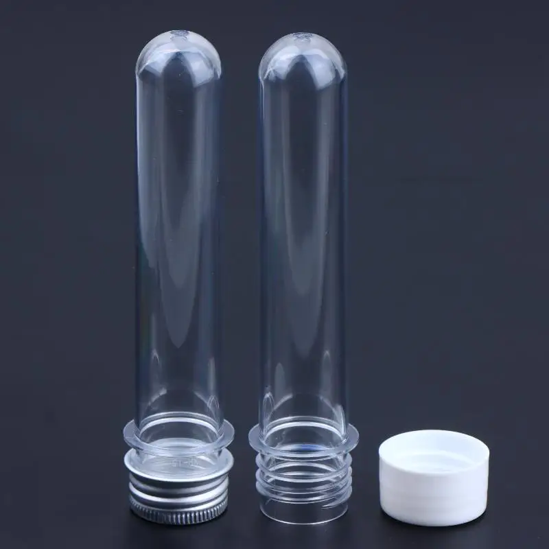 1 Stück transparente, zylindrische, nachfüllbare Plastikflasche, 40 ml, PET-Reagenzglasflasche für Masken, Süßigkeiten, Datenkabel, Maskierpapier – Detail 8