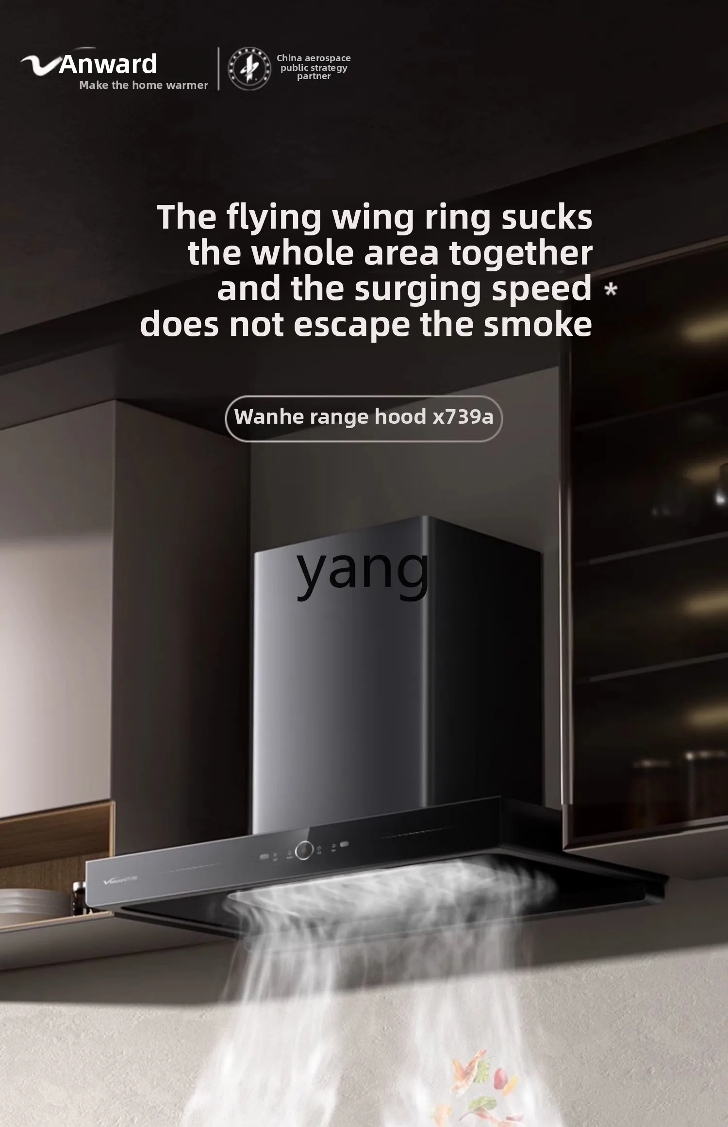 YJQ X739A range hood household kitchen large suction top suction range hood