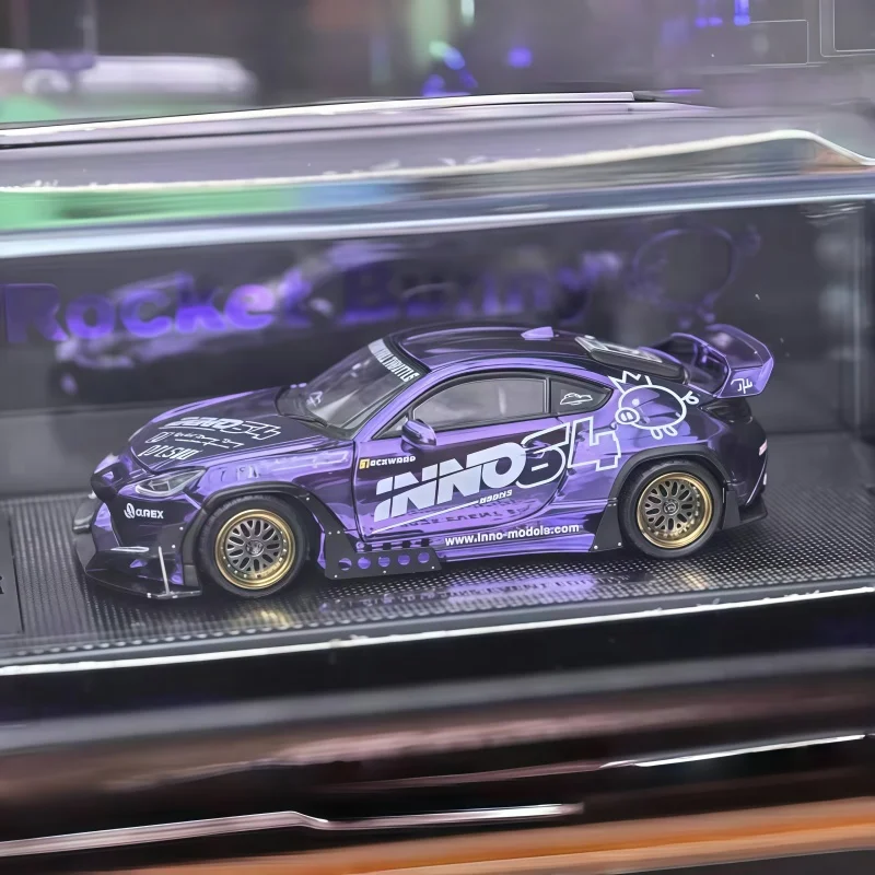 1-64apa-modification-exhibition-limited-edition-gr86-pink-alloy-die-cast-miniature-simulation-car-toy-model-adult-decoration