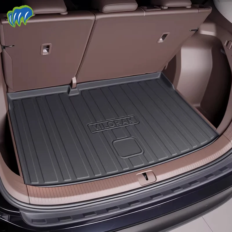 

For vW Viloran 2024-2025 Custom Fit Car Trunk Mat All Season Black Cargo Mat 3D Shape Laser Measured Trunk Liners Waterproof Mat
