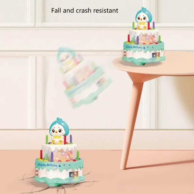 54DA Interaktives Cartoon-Spielzeug für Geburtstagstorte mit cooler Beleuchtung und Sound, Musikspielzeug