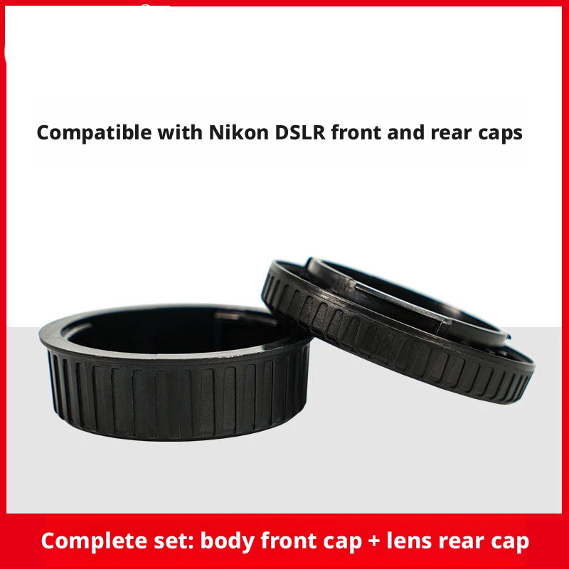 F Mount Rear Lens Cap Cover + Camera Front Body Cap for Nikon D500 D7500 D7200 D810A D700 D90 F DSLR and AI Lens Replace BF-1B