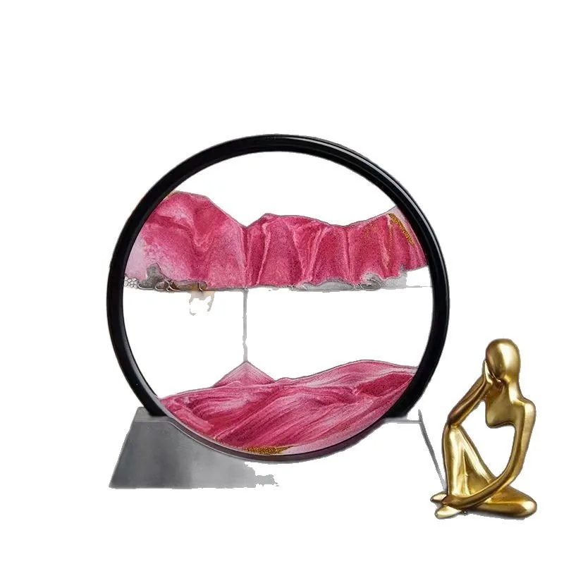 

Light luxury decorative items, quicksand paintings, home living room, wine cabinet, office desktop ornaments