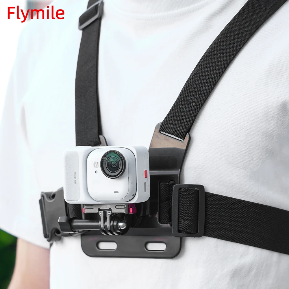 

Flymile Chest Strap Mount Belt for Insta360 Go Ultra Camera Harness Strap Holder POV Vlgo Photography Accessories
