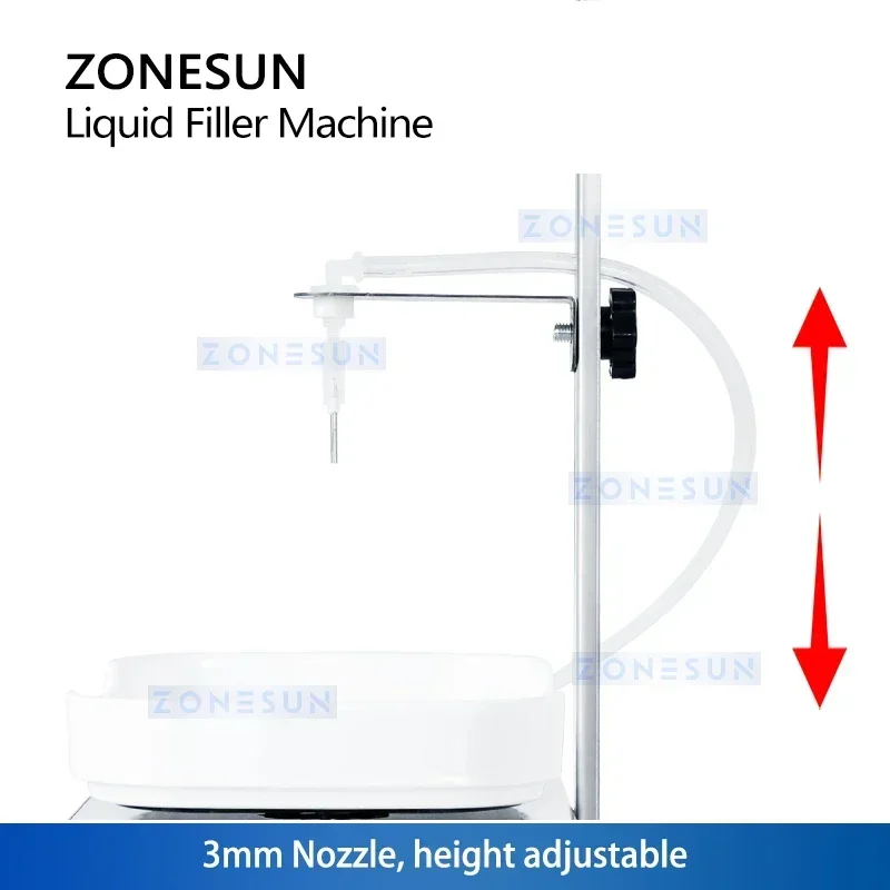 ZONESUN آلة تعبئة وزن السائل وزن حشو مضخة تمعجية التحكم الرقمي معدات تعبئة الزجاجات ZS-M90