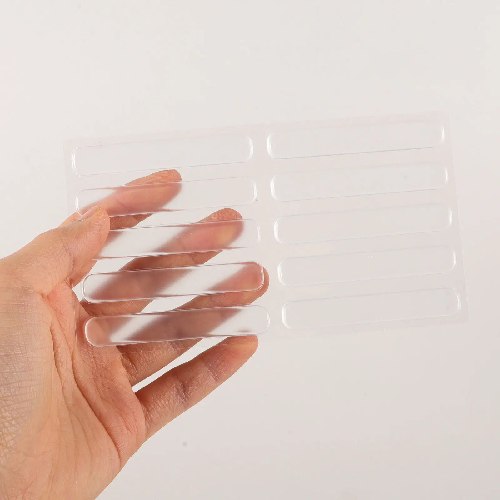 Clear Silicone Bumper Strips Self Adhesive Anti Collision Anti Slip Furniture Edge Protector for Desk Cabinet Table Wall