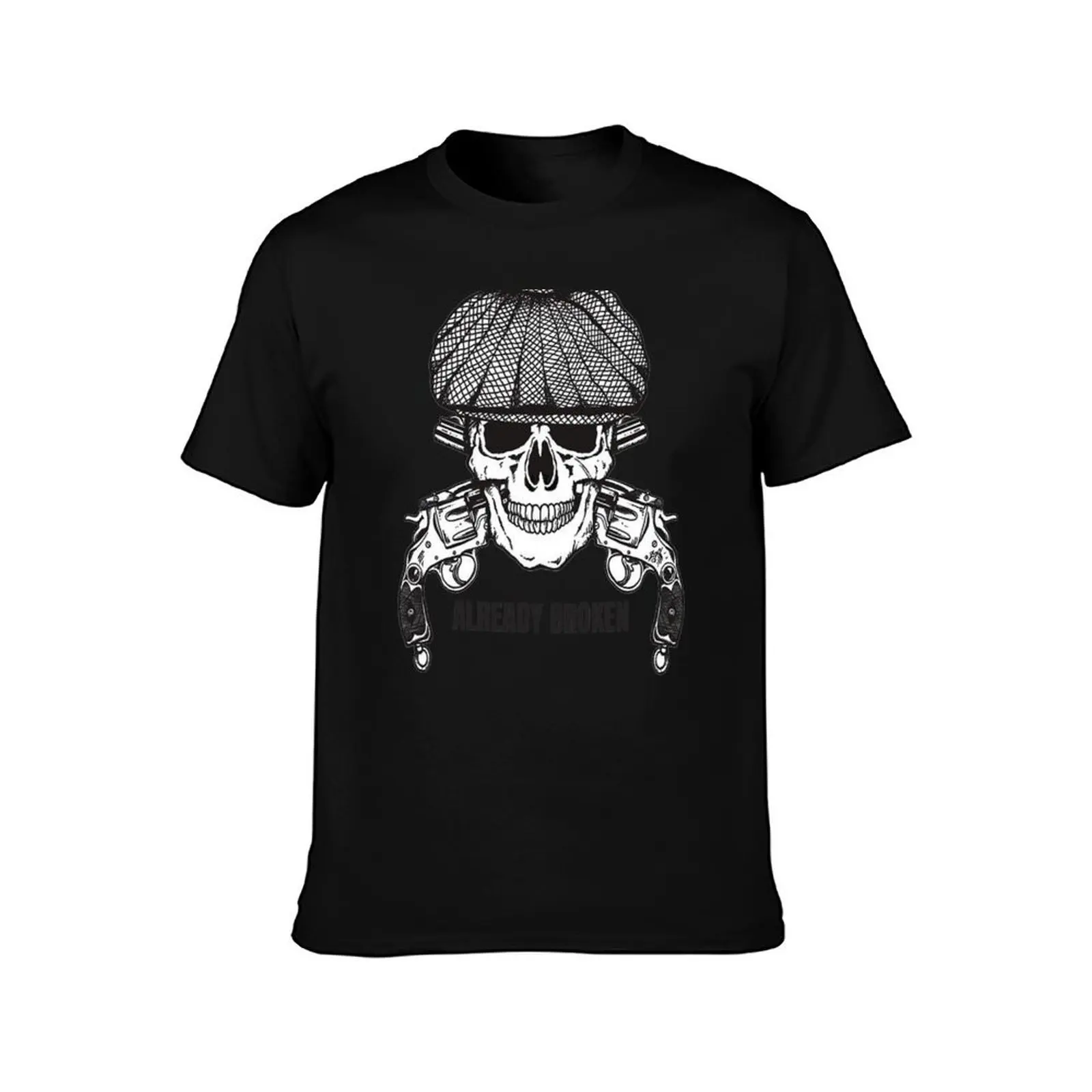 Already Broken T-Shirt, Summer Casual Cotton Tee, Oversized Streetwear Tops, Vintage Graphic Print, Loose Fit Short Sleeve