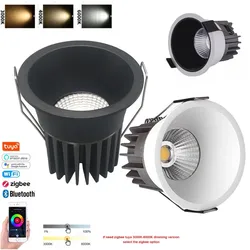 Zigbee Tuya inteligentna wpuszczone w sufit reflektor Led Led z możliwością przyciemniania lampa sufitowa Alice Alexa Home Kitchen Room Spotlight