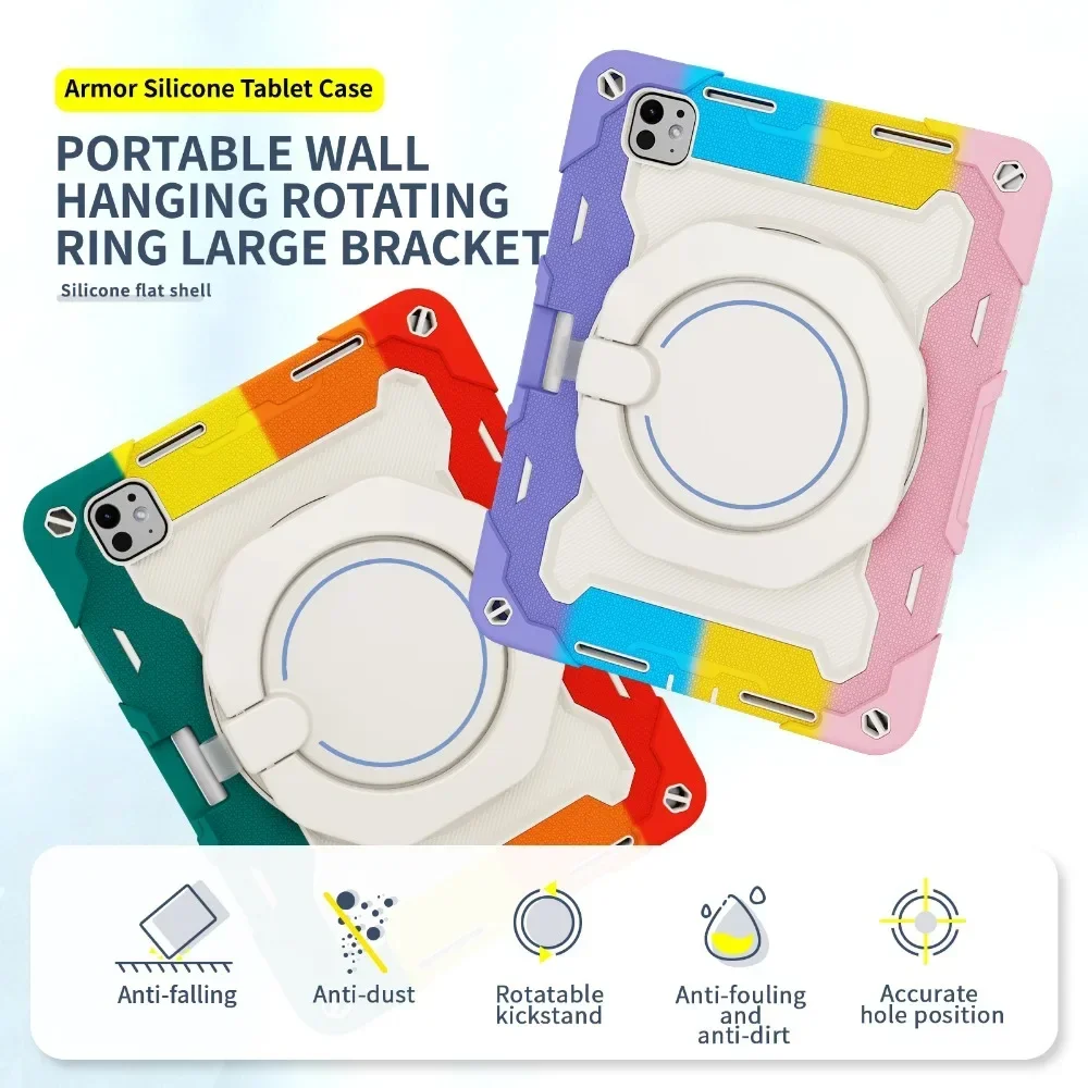 Case for iPad Air 11 Pro 13 12.9 Heavy Duty Shockproof Cover iPad A16 11th 10th 10.9 10.2 10.5 9.7 Air 2 3 4 5 Mini 67 Capa Fund