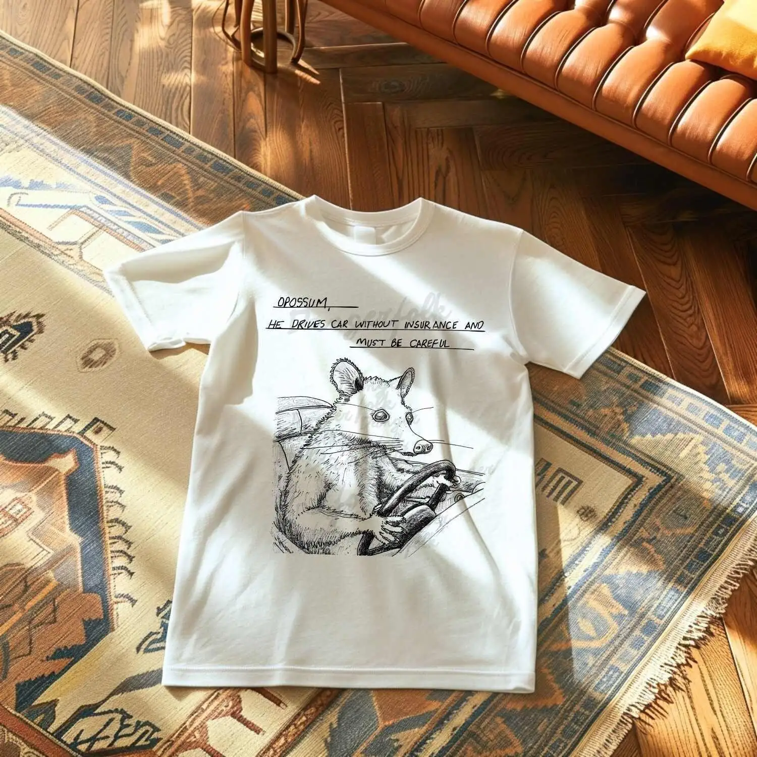 

Футболка Opossum Meme Driving Opossums Lover Vintage Rat Funny Racoon Trash