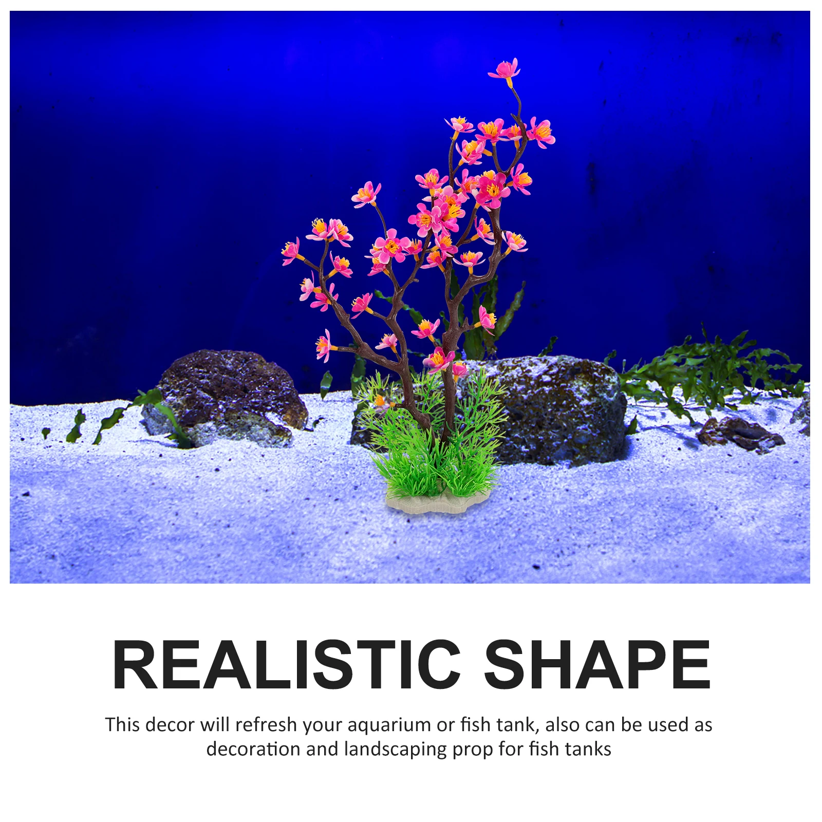 

Simulated Aquarium Plants CT115 White Purple Fake Fish Tank Grass Realistic Plastic naments Safe Material Long Lasting