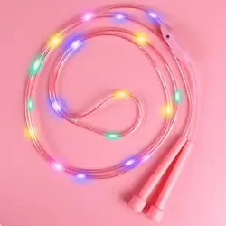 Glowing Skipping Rope Battery-operated Led Skipping Rope for Kids Colorful Light Comfortable Grip Electronic Jump Rope for Home