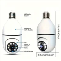 E27 Bulb Surveillance Outdoor Security Camera Automatic Night Vision Color Indoor Motion Detection Focus Zoom WiFi Camera 6