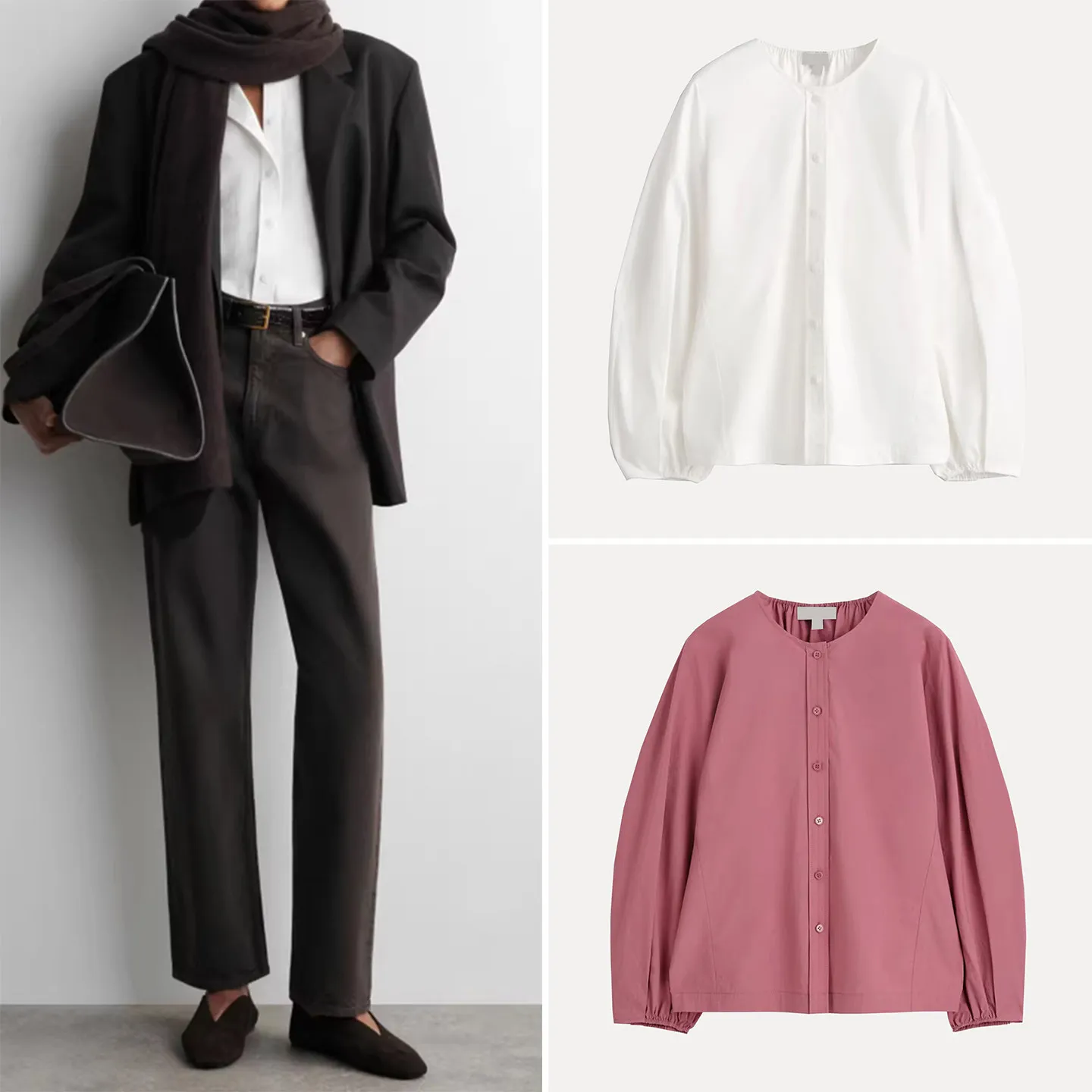 

Faionable Simple round Ne Long Sve Women's irt Commute Sle Winter New Arrival Breathable Skin-Friendly Chinese Brand