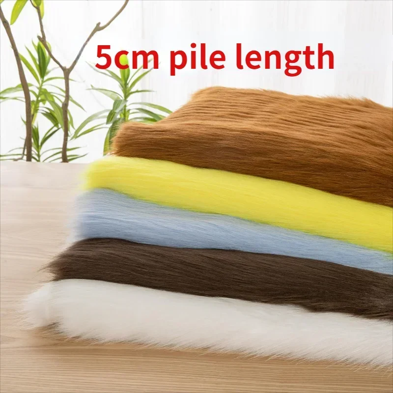 

5cm Pile Imitation Fox Hair Fabric Home Furnishing Decoration Cosplay Clothing Handmade Diy Wholesale Cloth Per Meter for Sewing