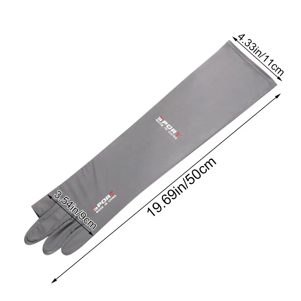 Drive Breathable Anti-UV Ice Sleeve Armguards Ice Arm Sleeves Five-Fingers Riding Gloves