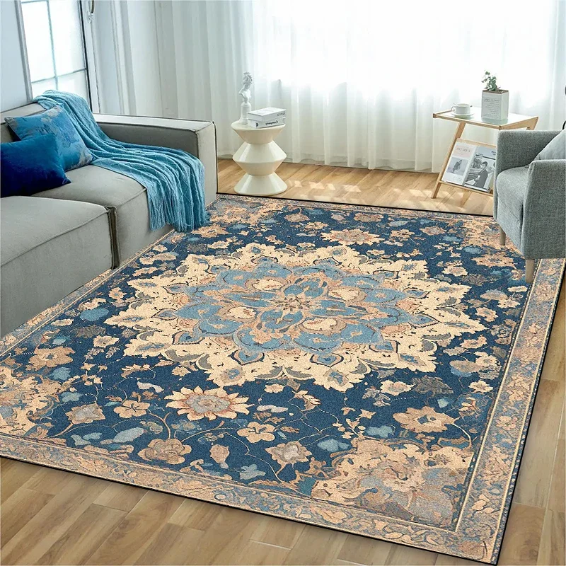 Vintage Persian Style Area Rug Luxury Oriental Carpet for Living Room Bedroom Non-Slip Floor Mat Home Decor