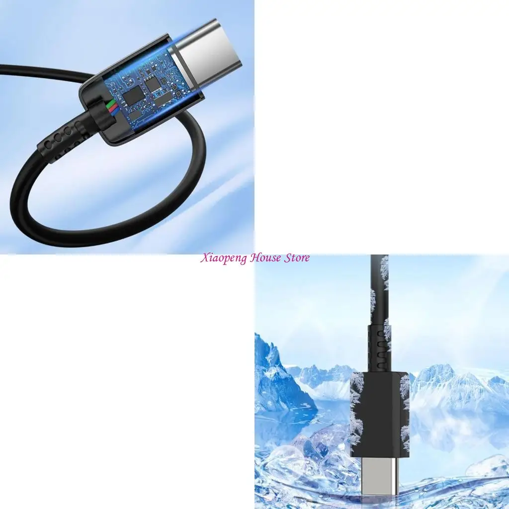 

Кабель с быстрой зарядкой для Galaxys23, S22, S21 Type C до C (1,8 млн. Блэк) 77JC