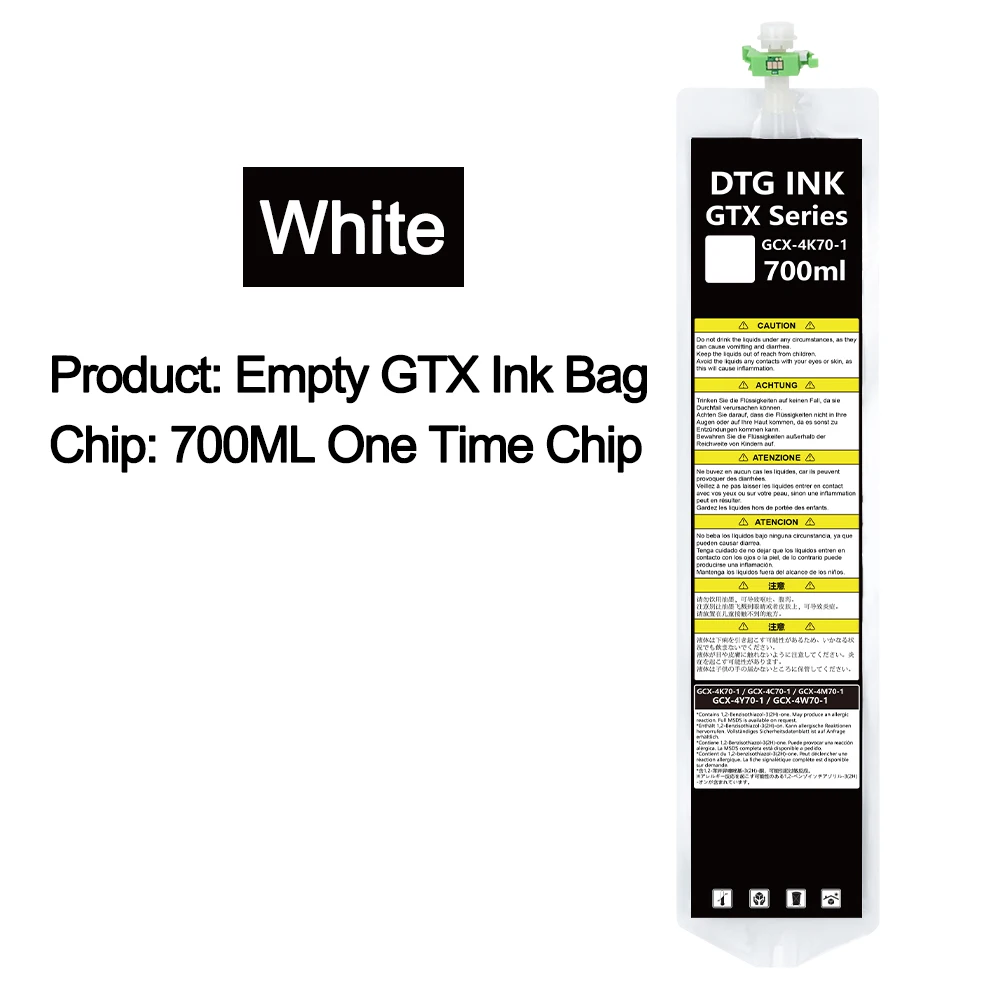 

Сменный пустой мешок для чернил Winnerjet 700 мл с чипом для принтеров Brother GTX-422 PRO, GTX-423 PRO, серии GTX PRO