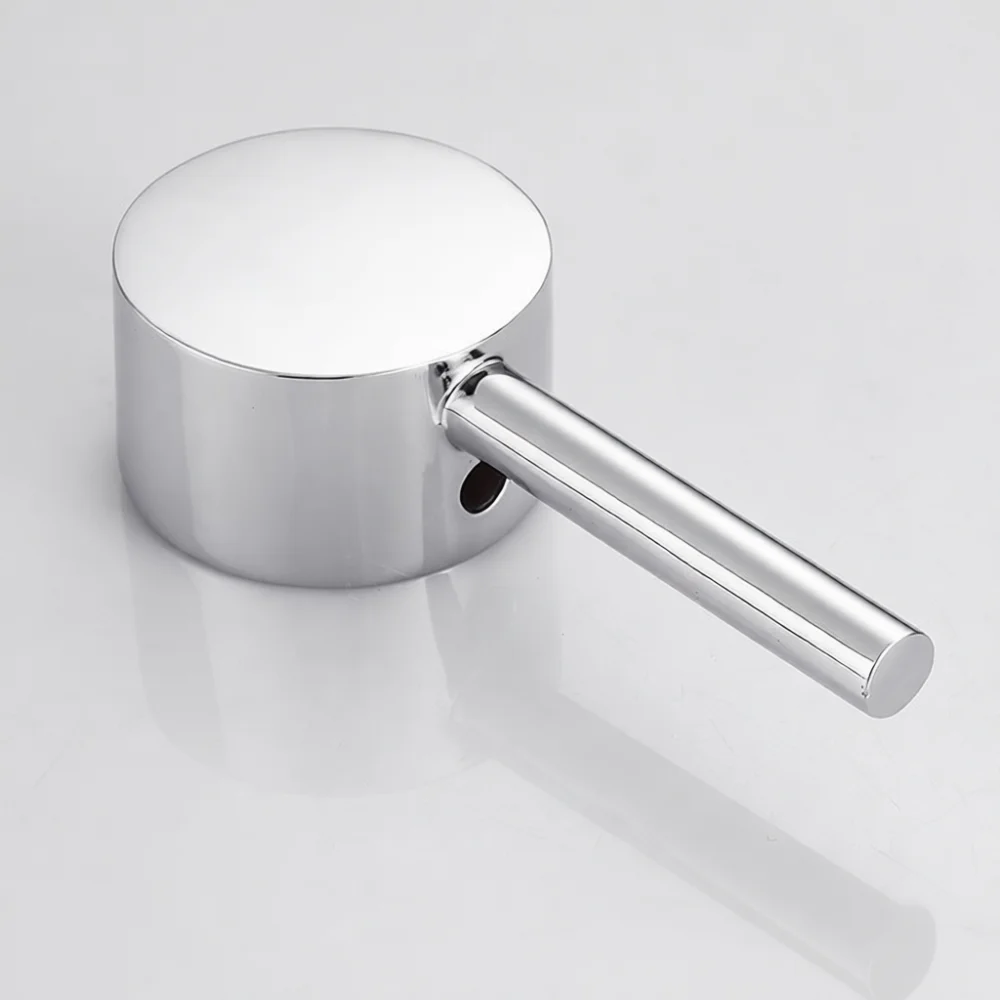 Bathroom Basin Faucet Handle Mixer Tap Lever Replacement Zinc Alloy Repair Part Chrome Plated Modern Style Accessory