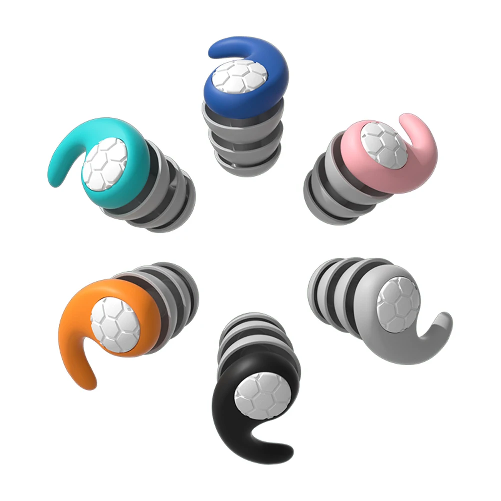 Silicone Earplug 3 Layers Canceling Noise Waterproof Soundproof Anti Snore Sleeping Earplugs for Children Swimming Ear Plugs