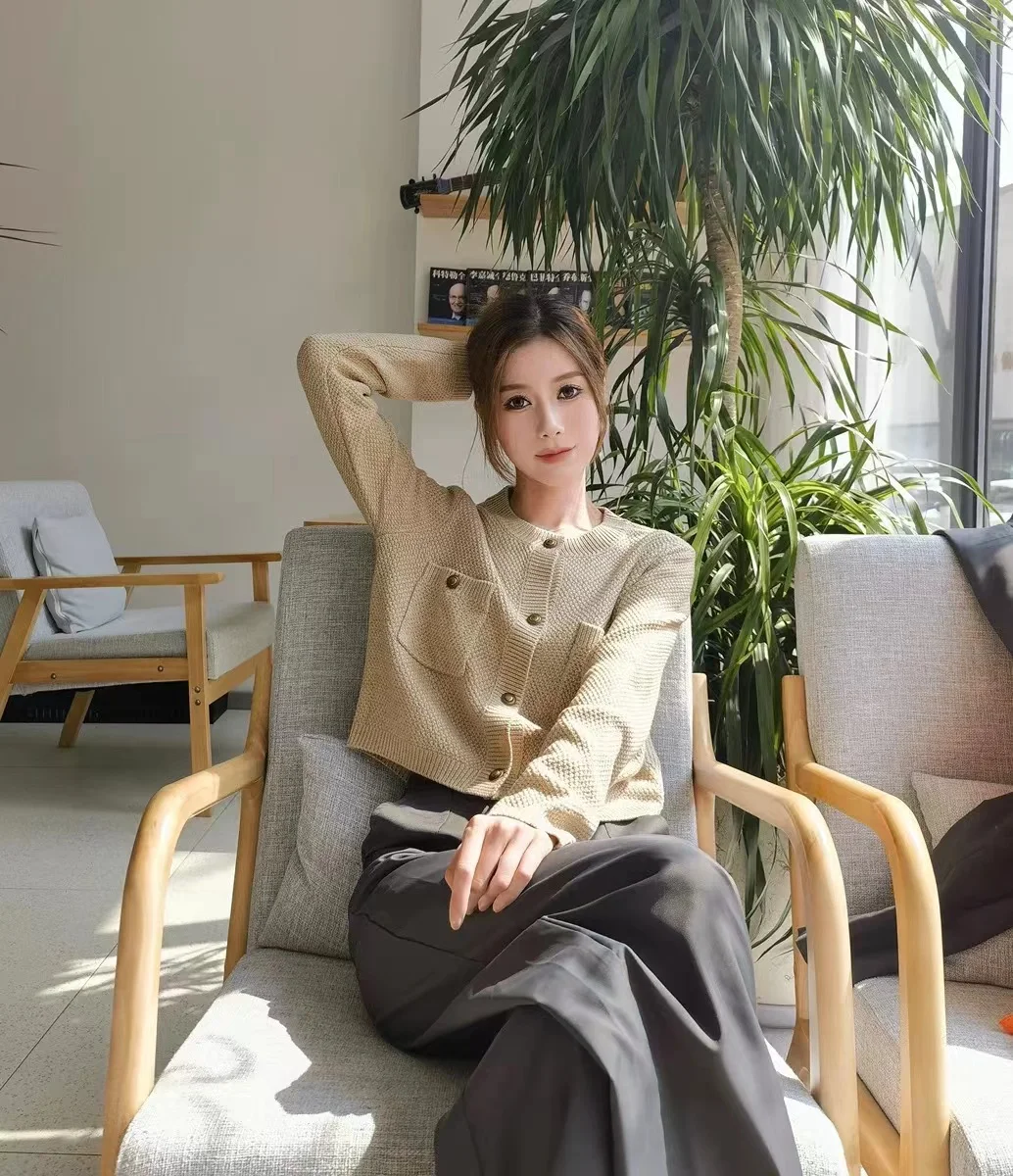 2023 Ladies cardigan loose fashion knitwear spring and autumn clothes for women Korean fashion sweater knitwears