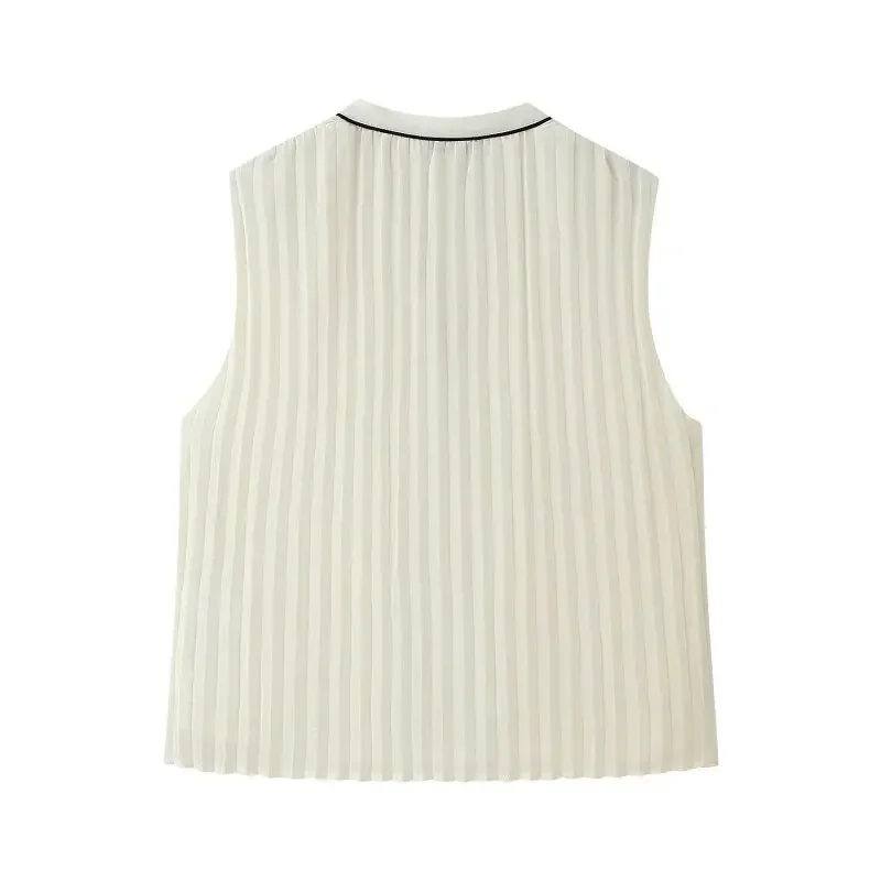 Chaleco sencillo liso para mujer, abrigo sin mangas de verano con cuello en V, conjunto de falda larga, prendas de vestir transpirables de estilo francés, ropa de oficina para mujer