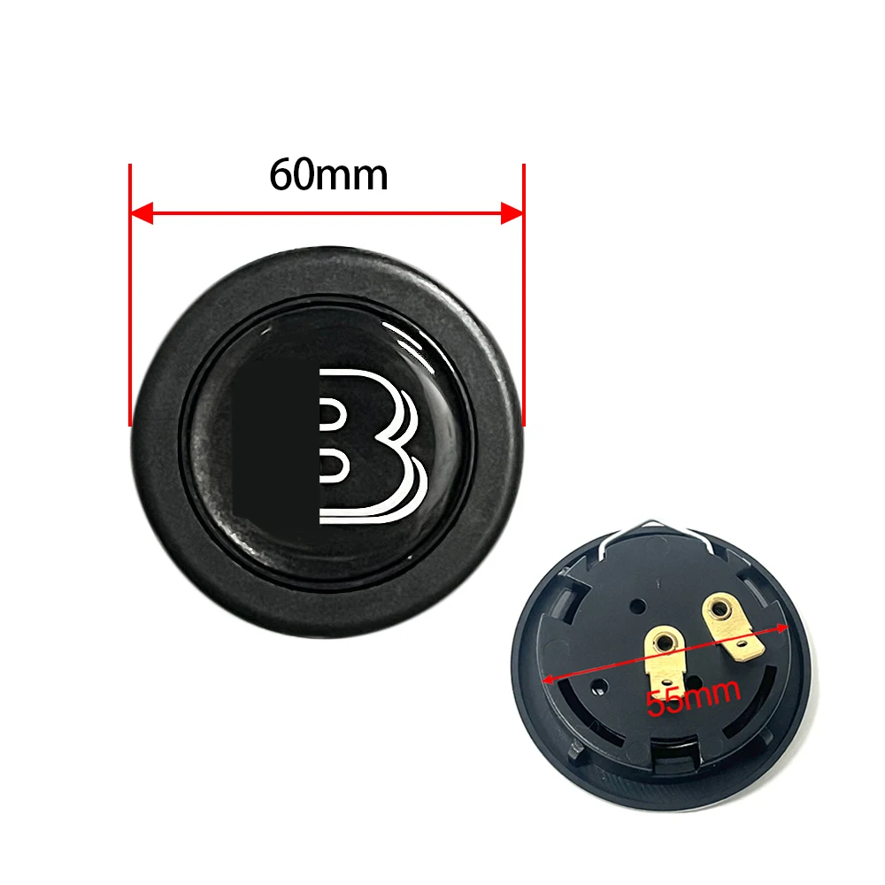 Racing Steering Wheel Horn Center Button Black 60mm Diameter For Brus A B C E GLK GLC GLE GLS G-level G Class W464.....etc.