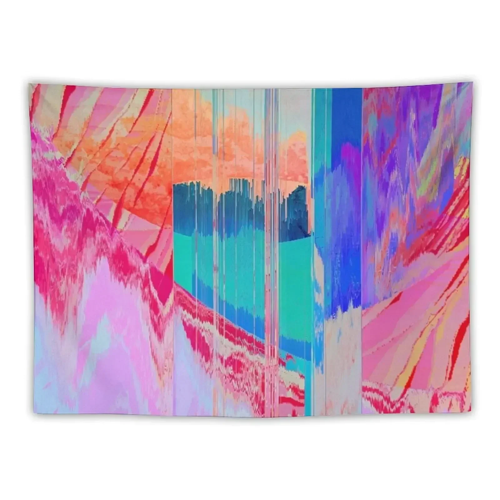 Color Mosh - Glitch Art Print Tapestry Decorative Wall Bedroom Decoration Art Mural Tapestry