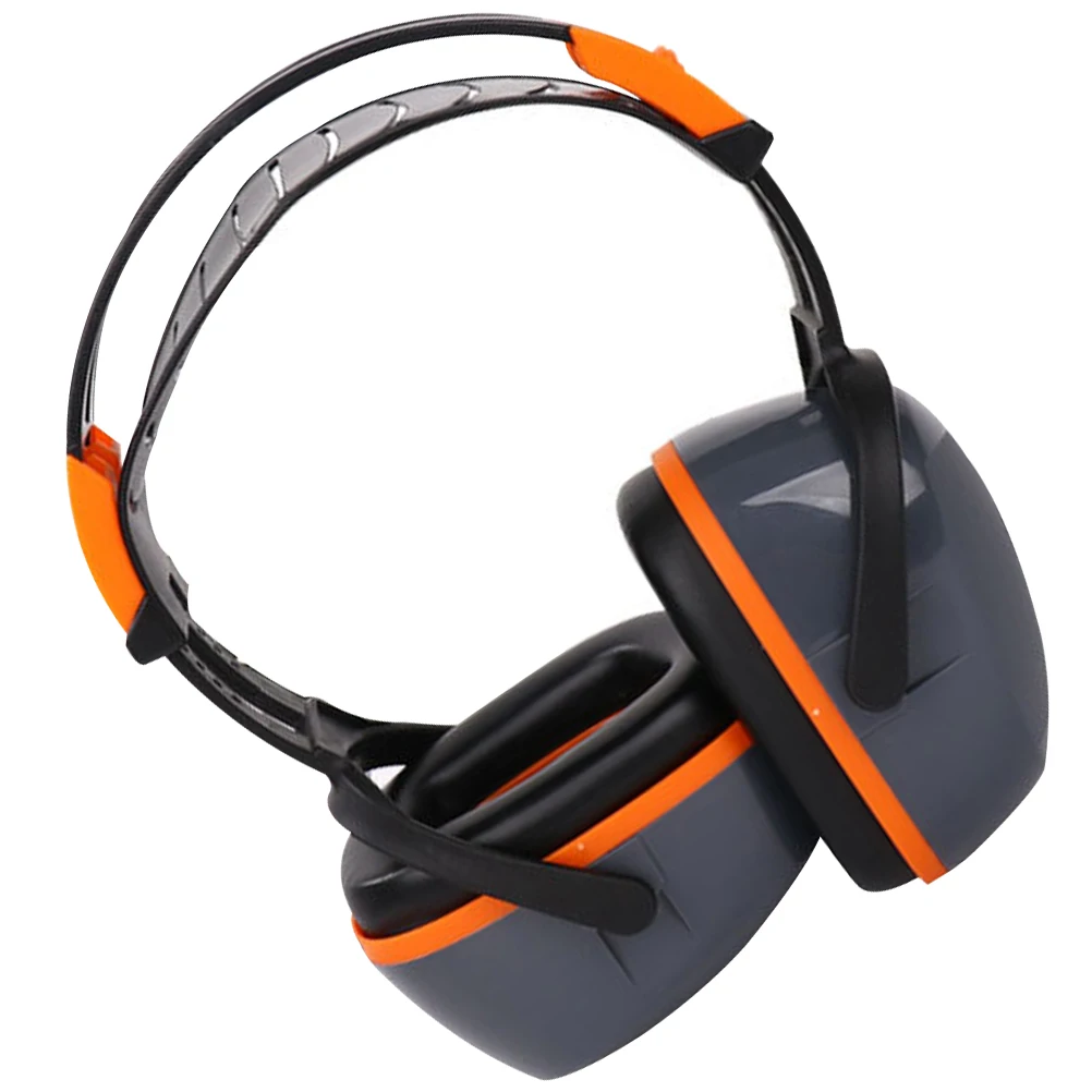 

Sound Insulation Ear Muffs Noise Cancelling Headphones for Study Work Sleep ange Grey Lightweight Portable Efficient Noise